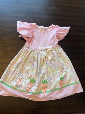 Bonnie Jean Pink Striped Toddler Dress - 4T